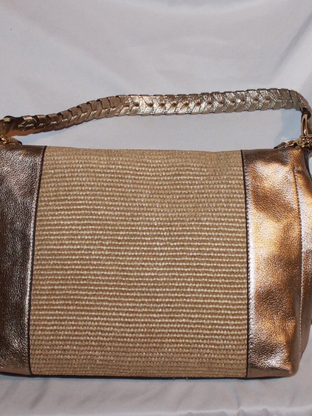 Aimee Kestenberg Chambers leather and raffia shoulder bag